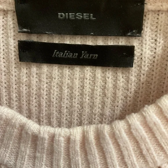✨ 💕 Diesel Soft Pastel Pink Italian Yarn Wool Blend Knit Sweater Women’s S EUC - Picture 10 of 10